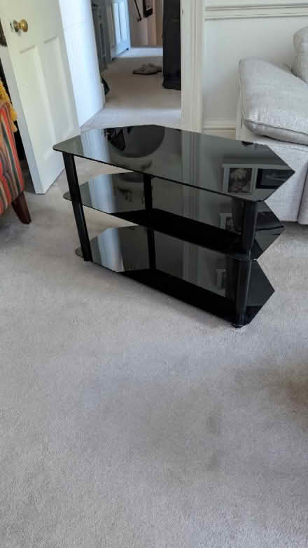 Photo of free Glass TV shelving unit (Ewell Village KT17) #2