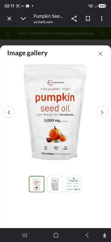 Photo of Pumpkin seed oil supplements (Canning town E16) #1