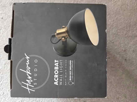 Photo of free Black and brass spotlight wall lamp (West Bridgford NG2) #2