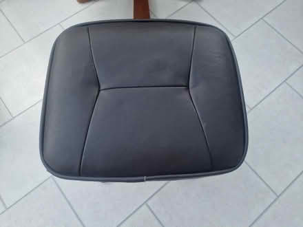 Photo of free Brown Faux Leather Chair&Footstool (Loughborough) #4
