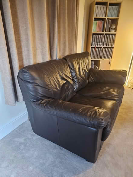 Photo of free Brown Leather Sofa (Swindon, SN6) #2