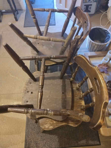 Photo of free 4 Pub-Style/Dining Chairs - Will Need Work (Saltaire BD18) #2