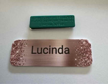 Photo of free “Lucinda” name badge (gu12) #1