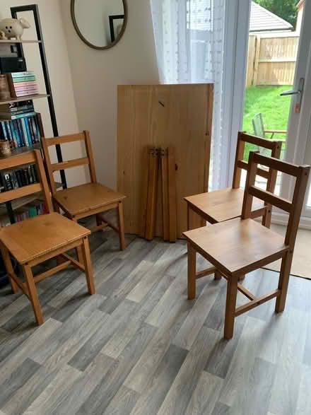 Photo of free Wooden table and 4 chairs (Loud Bridge PR3) #1