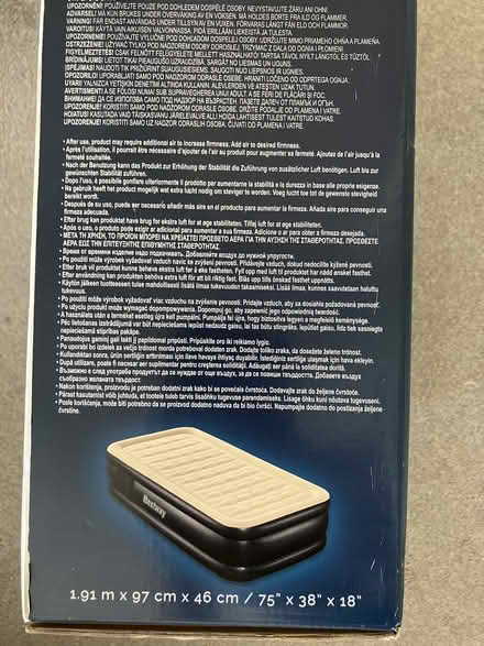Photo of free Bestway Twin Air Mattress with Duvet and Full White Organic (South Kensington SW7) #2