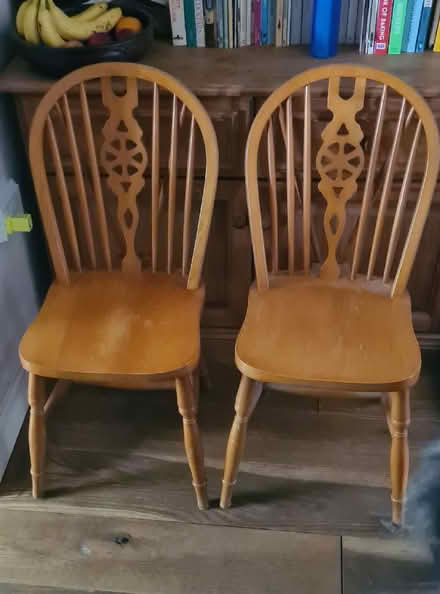 Photo of free Two pine chairs (Ysceifiog CH7) #1