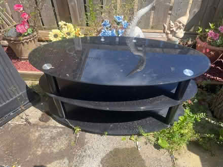 Photo of free 3!tier glass tv stand (Oakenshaw DL15) #1