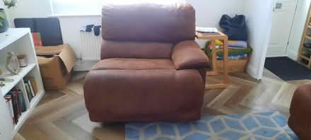 Photo of free Leather reclining 3 seater sofa (Stratton Swindon SN3) #2