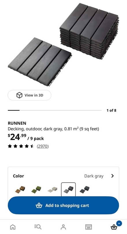 Photo of Ikea Runnen Tiles Dark Gray (North York) #1