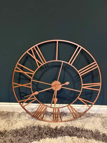 Photo of free 80cm Metal Wall Clock (Rose Gold) (Tn13 3nd) #1