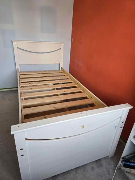 Photo of free Wooden single bed with drawers (Finchampstead RG40) #2