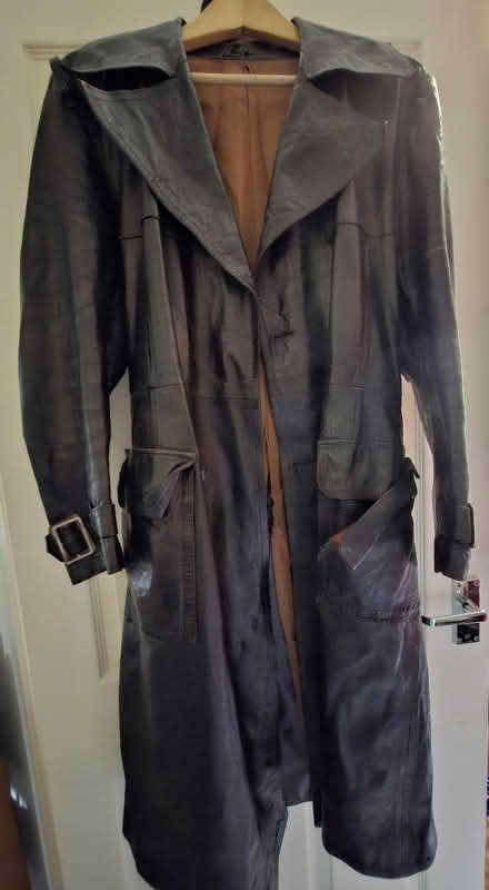 Photo of free Vintage leather black trenchcoat (Windlesham (GU20)) #1