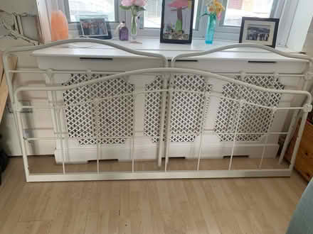 Photo of free Cream Metal Daybed With Trundle And Mattresses (Bush Fair CM18) #1