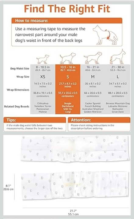 Photo of free Disposable Male dog diapers/wraps-S (Campbell, California) #1