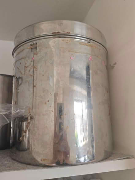 Photo of free Stainless steel storage container for Kitchen with Lid 7L (South Oxhey WD19) #1