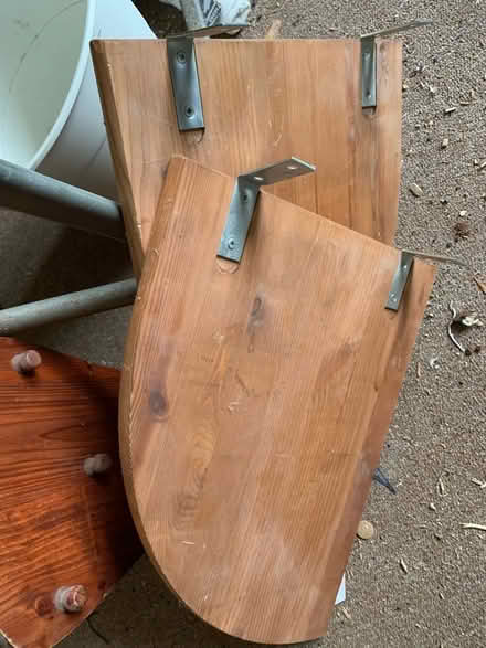 Photo of free Two corner shelves with brackets. (Brough CA17) #1