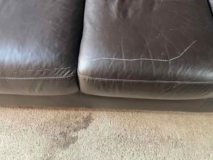 Photo of free Leather sofa and armchair (Crewe CW11) #2