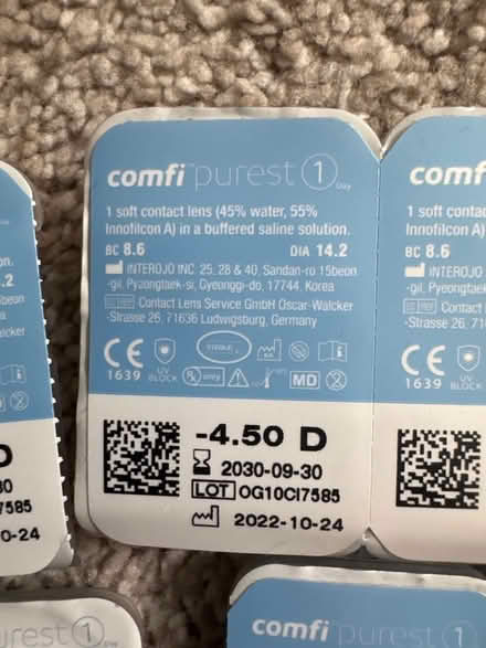 Photo of free Contact lenses (Cheam SM2) #2