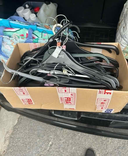 Photo of free Box of coat hangers (Barry CF62) #1