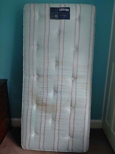 Photo of free Pine single bed & mattress (New Greens AL3) #3
