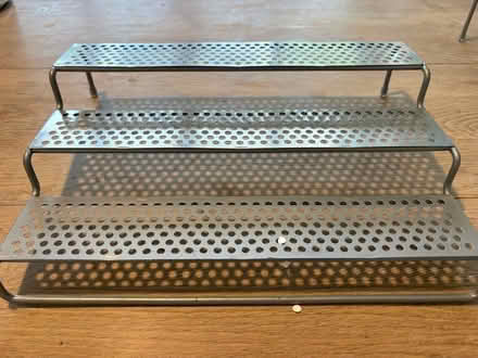 Photo of free 2x metal spice shelf for cupboard or drawer (Northchurch HP4) #1
