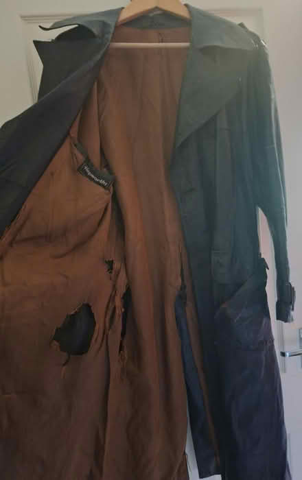 Photo of free Vintage leather black trenchcoat (Windlesham (GU20)) #2