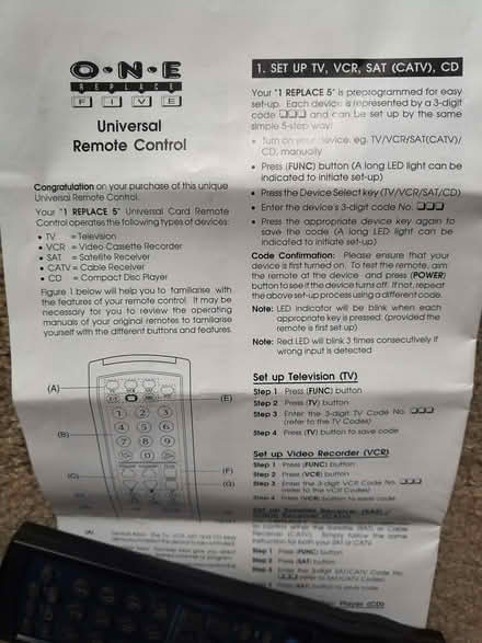 Photo of free 5 in 1 remote control (Charleston DD2) #2