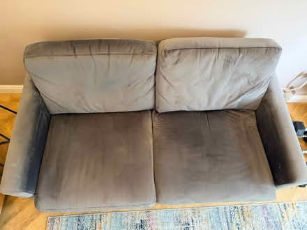 Photo of free Grey velvet sofa (Heaton Mersey SK4) #3