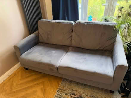 Photo of free Grey velvet sofa (Heaton Mersey SK4) #4