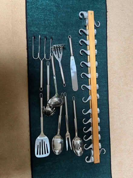 Photo of free Kitchen utensil rack with utensils (Bridgewood Gate ME5) #1