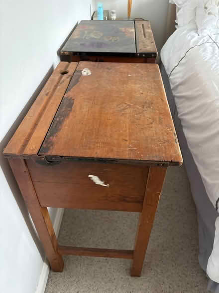 Photo of free Wooden school desks x 2 (Woking GU22) #1