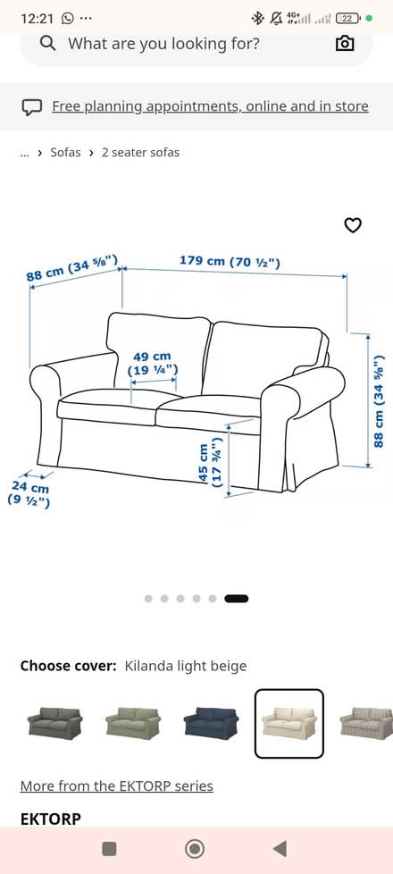 Photo of free IKEA Ektorp 2-seat Sofa (SE28) #3