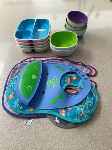Photo of free Baby bowls and bibs (Hackney E9) #1