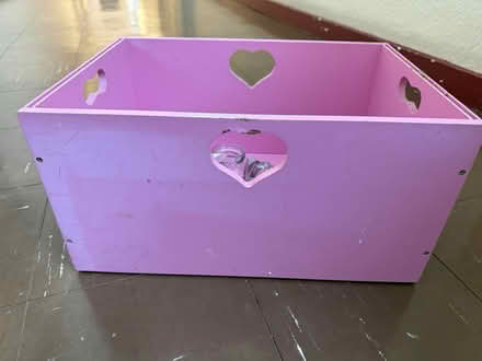 Photo of free Pink wooden toy etc box (SW1V 2SW) #1