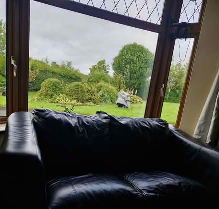 Photo of free Black leather sofa (Mullingar/rochfortbridge) #3