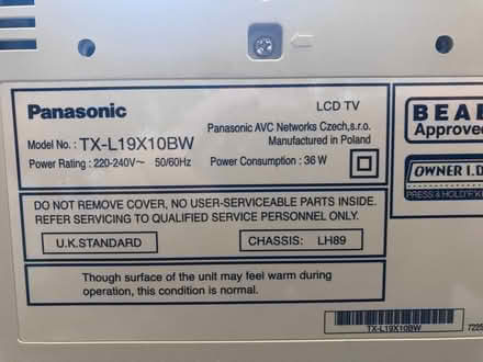 Photo of free Panasonic 19” TV (Allestree DE22) #3