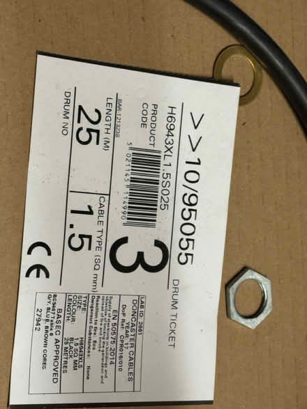 Photo of free Armoured cable 3 core 1.5mm (Belper, DE56) #2