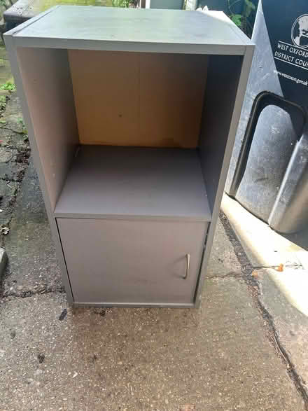 Photo of free Grey storage cupboard or bedside unit (Northmoor OX29) #1
