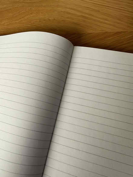 Photo of free A4 notebook with ruled pages and light brown hard covers (Lower Earley RG6) #4