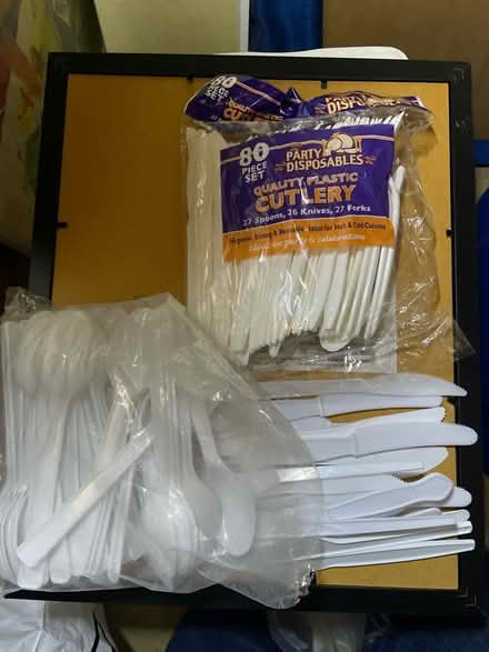 Photo of free Plastic cutlery.Knives,forks,spoons (RH16) #1
