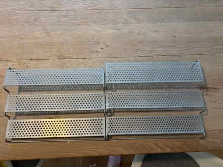 Photo of free 2x metal spice shelf for cupboard or drawer (Northchurch HP4) #2