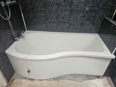 Photo of free White P Bath with side panel (Penarth CF64) #1