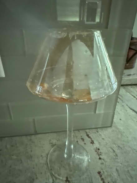 Photo of free Wine glass candleholder (Ossining) #1