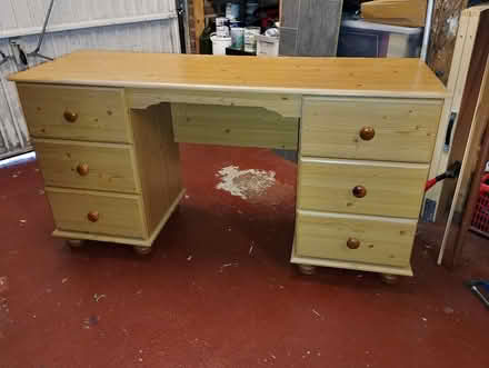 Photo of free 6 draw pine desk (Mirfield) #1