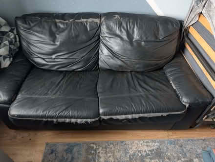 Photo of free Black Leather sofabed (Greenisland BT38) #1