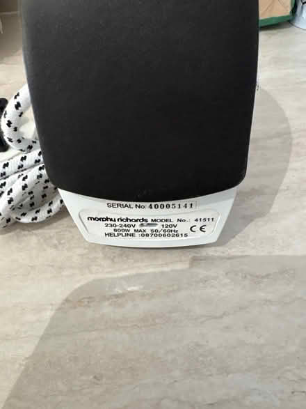 Photo of free Travel Iron . Morphy Richard’s (Shirley B90) #3