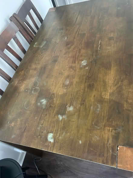 Photo of free Wood Dining Table + 6 Chairs (Thamesmead SE28) #2