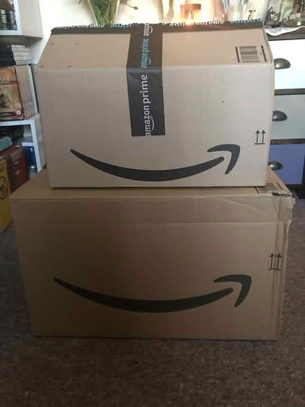 Photo of free 2 large cardboard (Amazon) boxes (Neasden NW10 near McDonald) #1