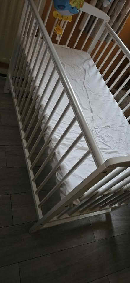 Photo of free White IKEA cot (Downham BR1) #1