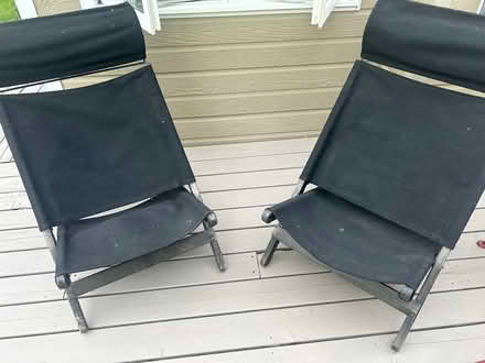 Photo of free Cloth & wood adjustable chairs (St. Laurent north) #1